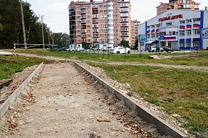 Строительство пешеходного тротуара по ул. Объездной в Горячем Ключе